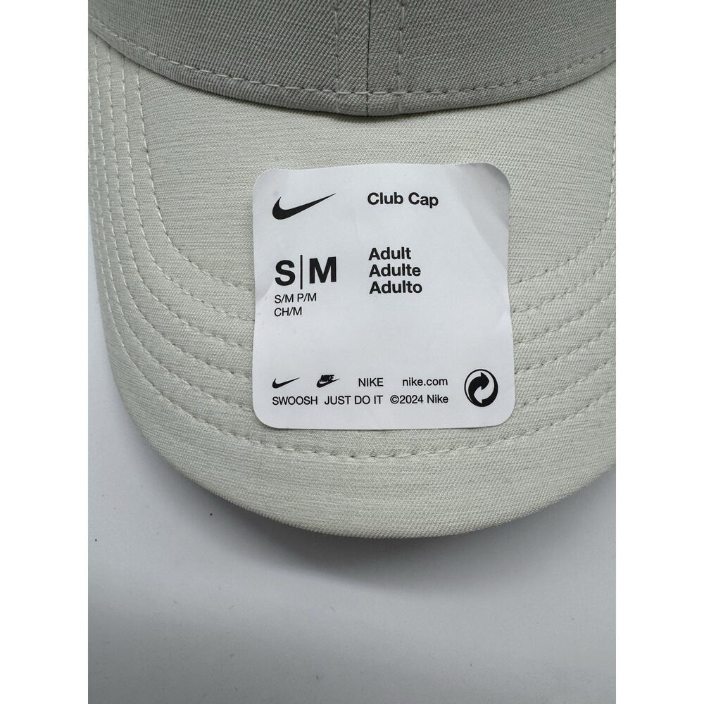 NWT NIKE Dri-Fit Club Cap Beige Adjustable Hat Unisex Adult Small Medium - Picture 5 of 8
